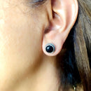 Black Tourmaline Earrings in Silver