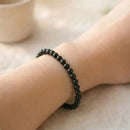 Black Obsidian Round Bead Bracelet