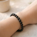 Black Obsidian Round Bead Bracelet