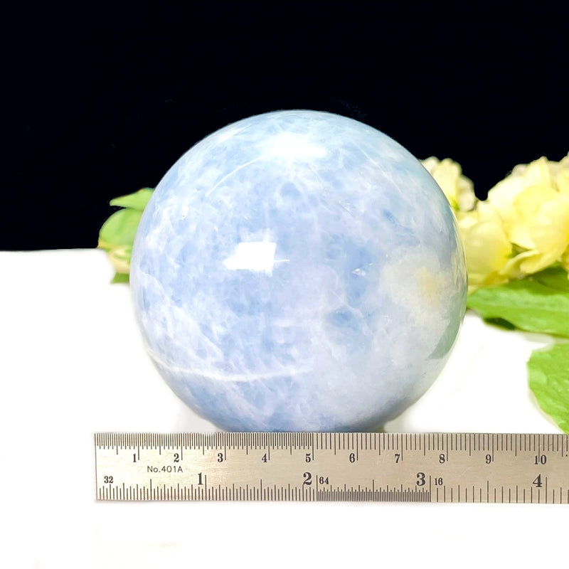 Blue Calcite Sphere (Memory & Communication)