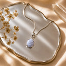 Blue Lace Agate Small Pendants in Silver (Communication)