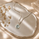 Blue Topaz Small Pendant in Silver (Enhance Psychic Gifts)