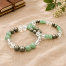 Good Luck crystal bracelet by Talk to Crystals with Green Aventurine, Pyrite and Clear Quartz to attract good fortune, new opportunities, abundance and success