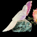 Medium Sized Crystal Parrots on Amethyst Clusters from Brazil