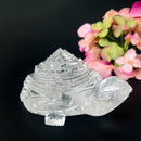 Turtle Shri Yantra in Clear Quartz (Manifestation & High Vibrations)