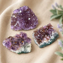 Cacoxenite Amethyst cluster by Talk to Crystals for ascension, meditation, intuition, stress relief, psychic protection and Third Eye & Crown Chakra work