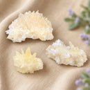 Rare White Calcite Cluster from Morocco by Talk to Crystals for cleansing, energy amplification, new beginnings and raising space vibration