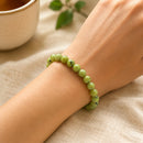 Canadian Nephrite Jade Round Bead Bracelet (Prosperity and Luck)