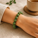 Canadian Nephrite Jade Round Bead Bracelet (Prosperity and Luck)