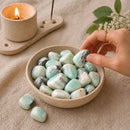 Caribbean Calcite tumble by Talk to Crystals for calming stress, better sleep, meditation, lucid dreaming, astral travel and spiritual awareness