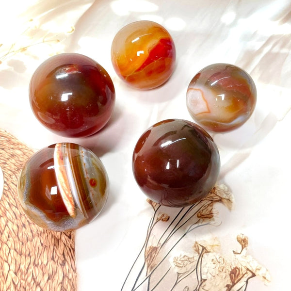 Carnelian Sphere (Confidence & Passion)