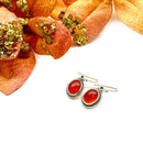 Carnelian Earrings in Silver