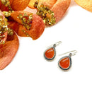 Carnelian Earrings in Silver