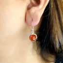 Carnelian Earrings in Silver