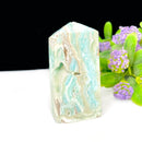 Caribbean Calcite Obelisk Druzy Tower (Peaceful Communications)