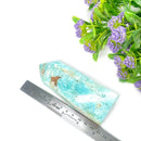 Caribbean Calcite Obelisk Druzy Tower (Peaceful Communications)