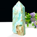 Caribbean Calcite Obelisk Druzy Tower (Peaceful Communications)