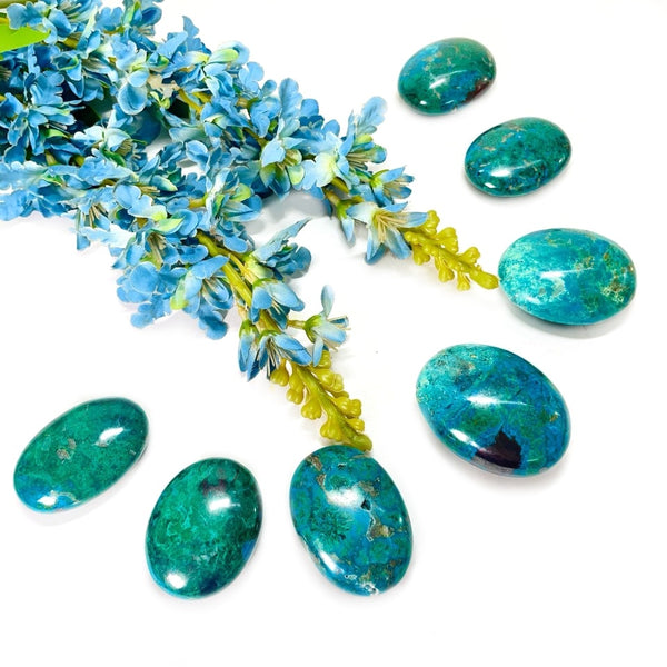 Chrysocolla Palmstones (Heal Relationships & Communication)