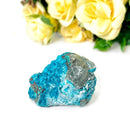 Chrysocolla on Quartz Mineral Specimen (Tentadora Mine, Peru)