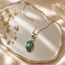 Chrysocolla Small Pendants in Silver