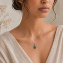 Chrysocolla Small Pendants in Silver