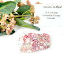 Cinnabar in Opal Mineral Specimen (Nevada, USA)