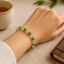 citrine-green aventurine bracelet 8mm