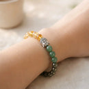Citrine Green Aventurine & Pyrite Bracelet Multi Beads ( Abundance and Luck ) Money Magnet Bracelet