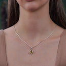 Citrine Small Pendant in Silver