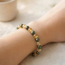Citrine & Pyrite Round Bead Bracelet (Wealth and Money) Money Magnet Bracelet