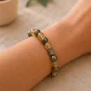 Citrine & Pyrite Round Bead Bracelet (Wealth and Money) Money Magnet Bracelet