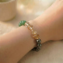 Citrine Green Aventurine & Pyrite Bracelet Multi Beads ( Abundance and Luck ) Money Magnet Bracelet