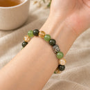 Citrine Pyrite & Green Aventurine Bracelet Alternate beads (Luck and Abundance) Money Magnet Bracelet