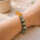 Citrine Green Aventurine & Pyrite Bracelet Multi Beads ( Abundance and Luck ) Money Magnet Bracelet