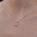 Citrine Small Pendant in Silver
