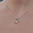 Citrine Small Pendant in Silver