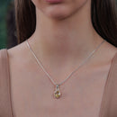 Citrine Small Pendant in Silver