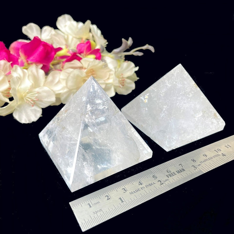 Clear Quartz Pyramid (Meditation & Amplification)