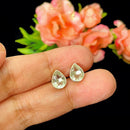 Clear Quartz Earrings in Silver