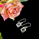 Clear Quartz Earrings in Silver