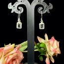 Clear Quartz Earrings in Silver