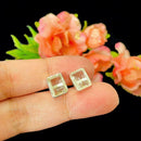 Clear Quartz Earrings in Silver