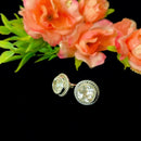 Clear Quartz Earrings in Silver