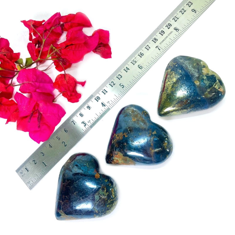 Covellite Hearts (Psychic Powers & Past life Healing)