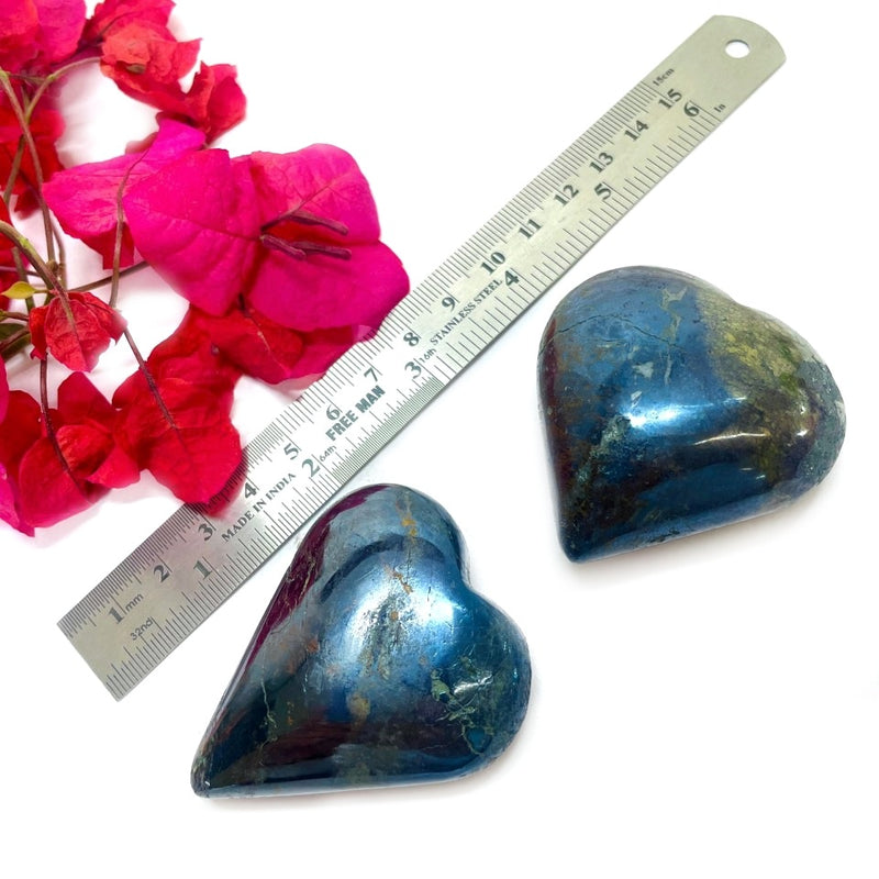 Covellite Hearts (Psychic Powers & Past life Healing)