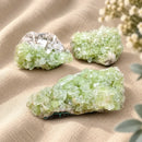 Cut Point Green Apophyllite Cluster by Talk to Crystals for love, emotional release, spiritual growth, clarity and abundance
