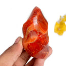 Small Carnelian Twisted Flames (Creativity & Passion)