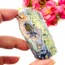 Dendritic Copper Chrysocolla on Chalcedony Slices