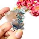 Dendritic Copper Chrysocolla on Chalcedony Slices