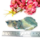 Dendritic Copper Chrysocolla on Chalcedony Slices